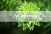 发的多音字组词语?发的多音字是什么?